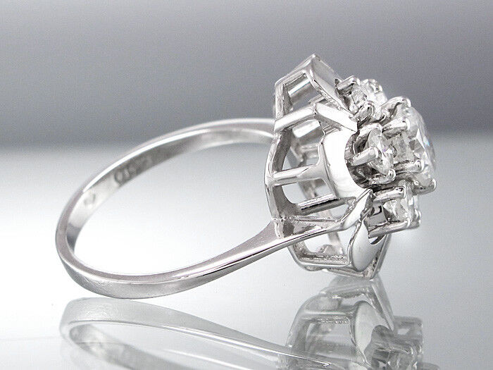 Damenring/Ring ca. 1,35 ct TW-SI Diamantbesatz - 590 Weißgold - Größe 54 - 4,6 g
