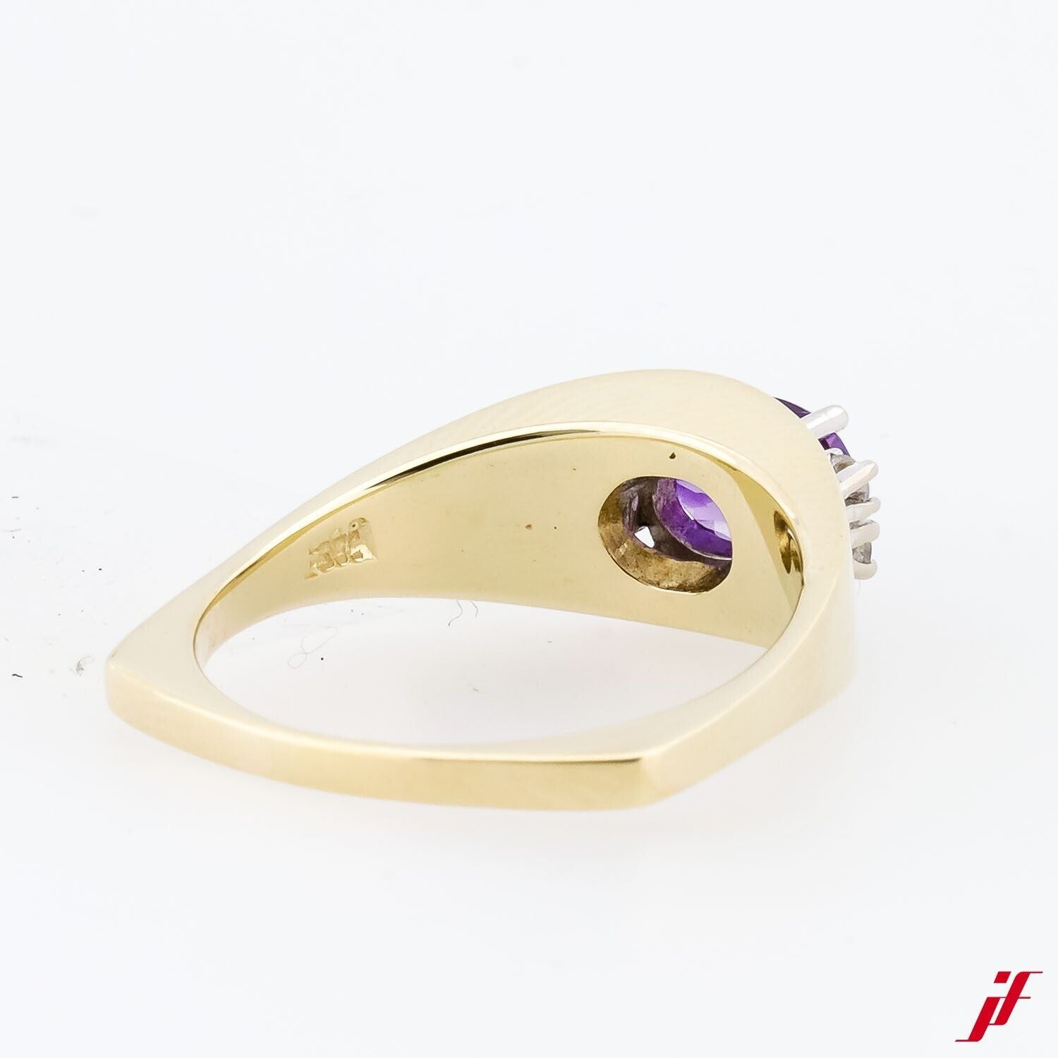 Ring 585/14K Gelbgold Amethyst 0,80ct Diamanten 0,08ct - Wert 1.800€