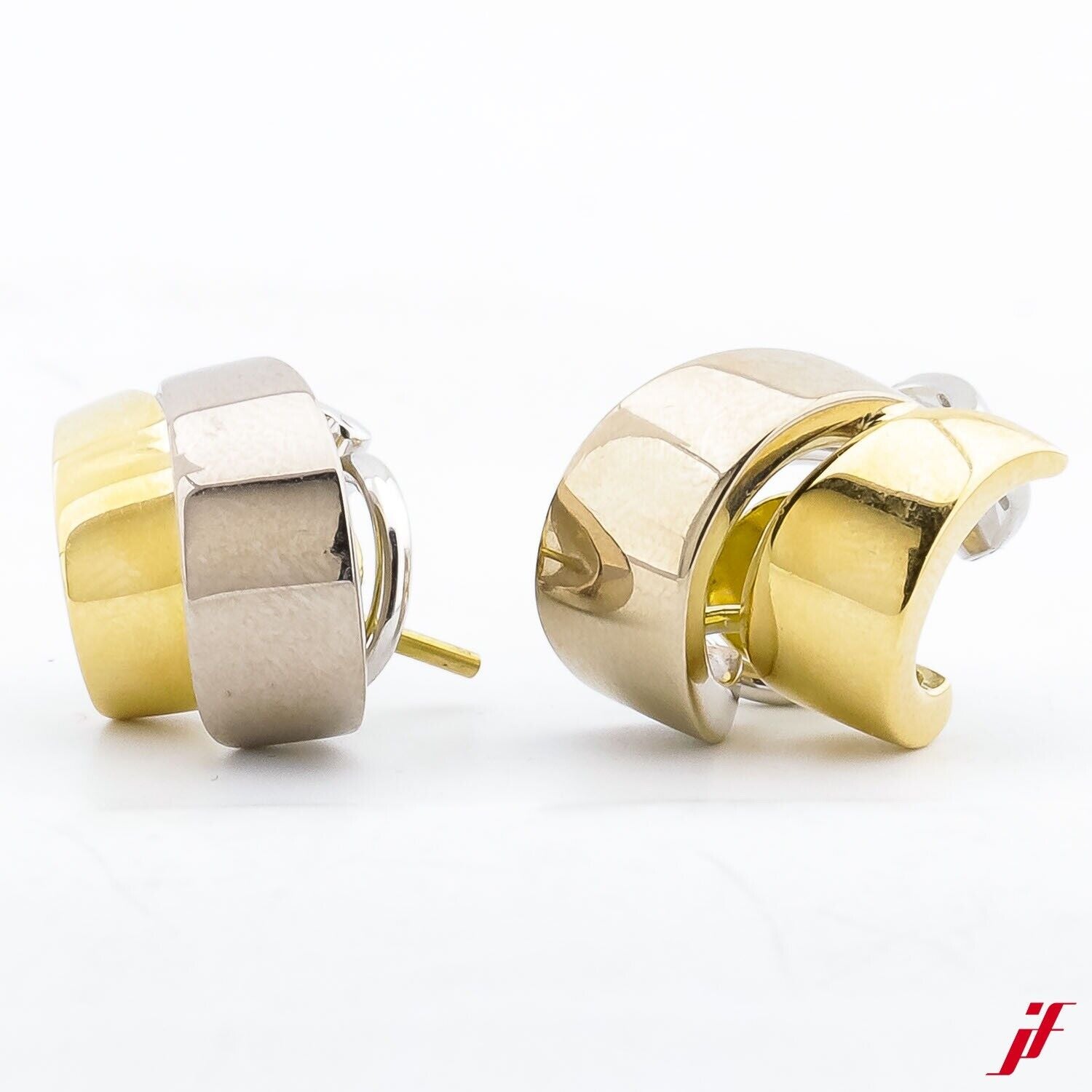 Clipstecker Ohrringe 750/18K Gelbgold Weißgold - Wert 2.000 €