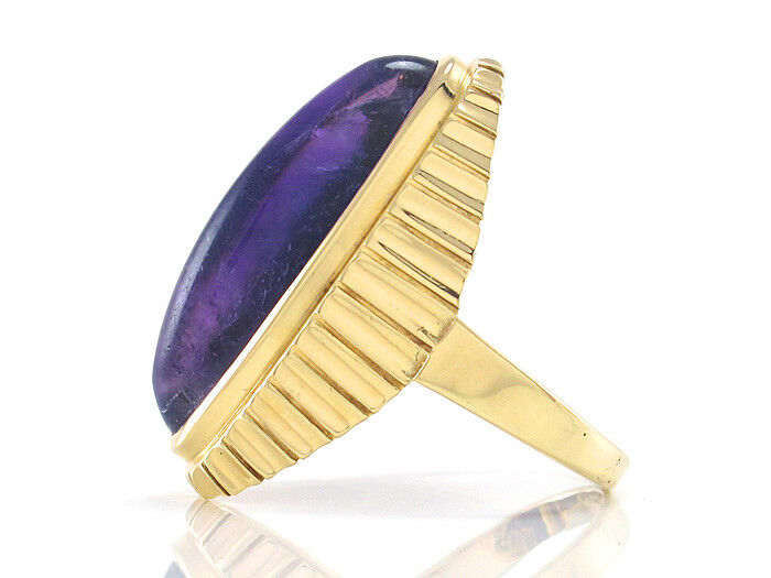 Damenring - 14K/585 Gelbgold - 1 Amethyst - 6,1 g - Gr. 51