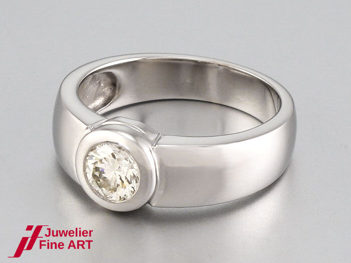 Solitärring 14K/585 Weißgold - Diamant 0,50 ct H/IF - 5,8 g - Gr. 54