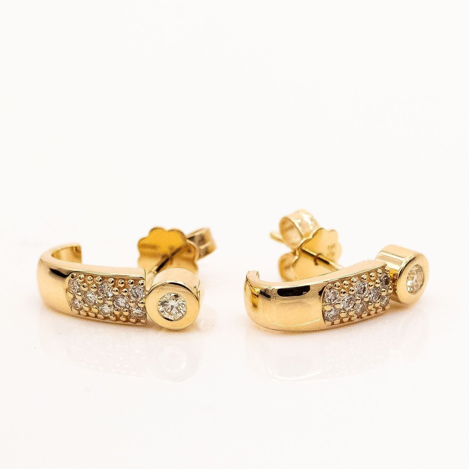 Ohrstecker 14K/585 Gelbgold 18 Diamanten 0,26ct H/SI - Wert 1.600€