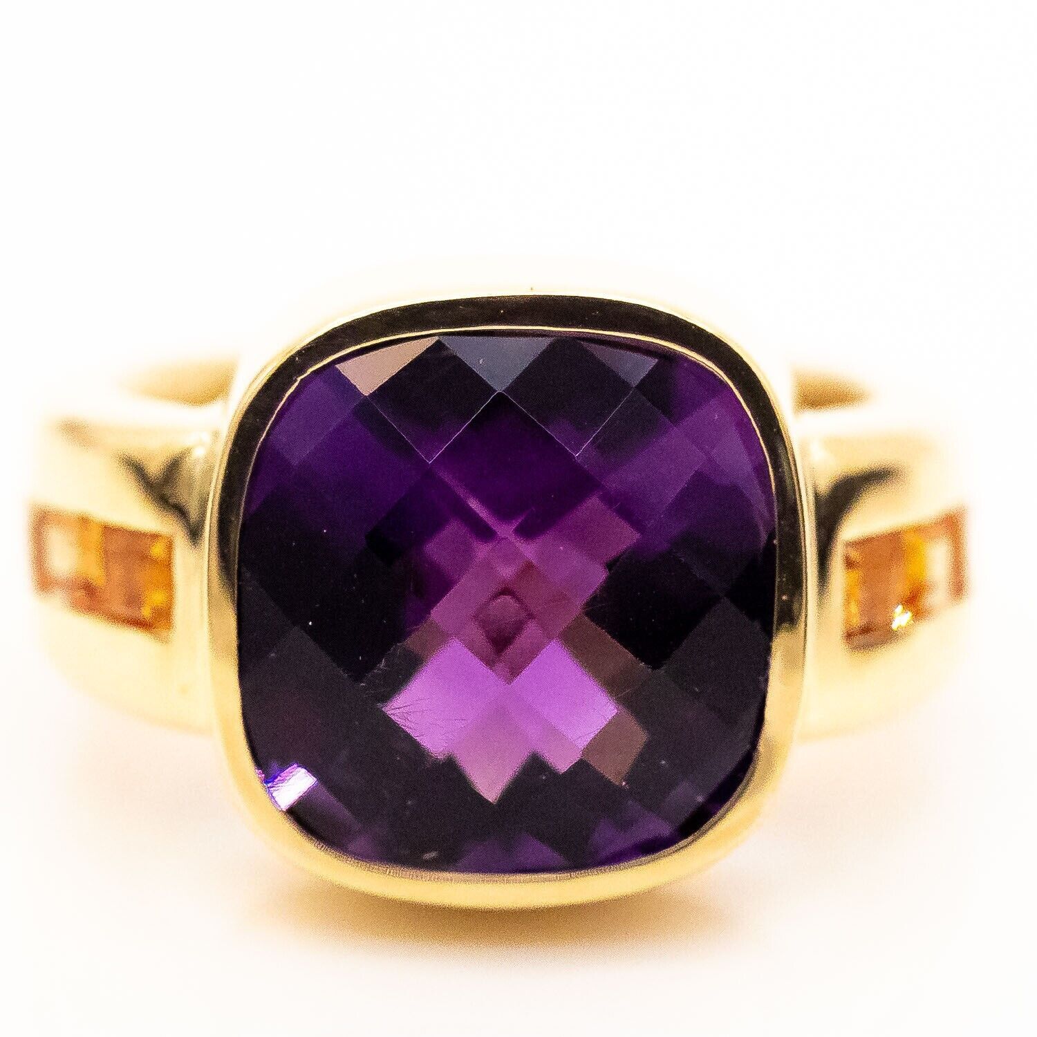 Ring 18K Gelbgold Amethyst Citrin Gr.49 - Wert 3.600€