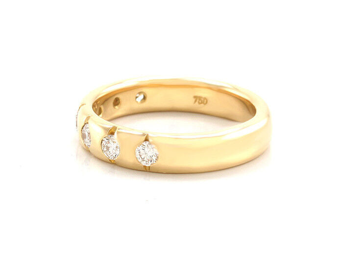 Ring mit 7 Brillanten ca.0,55 ct - TW-VSI - in 18K Gelbgold - 7,35 g