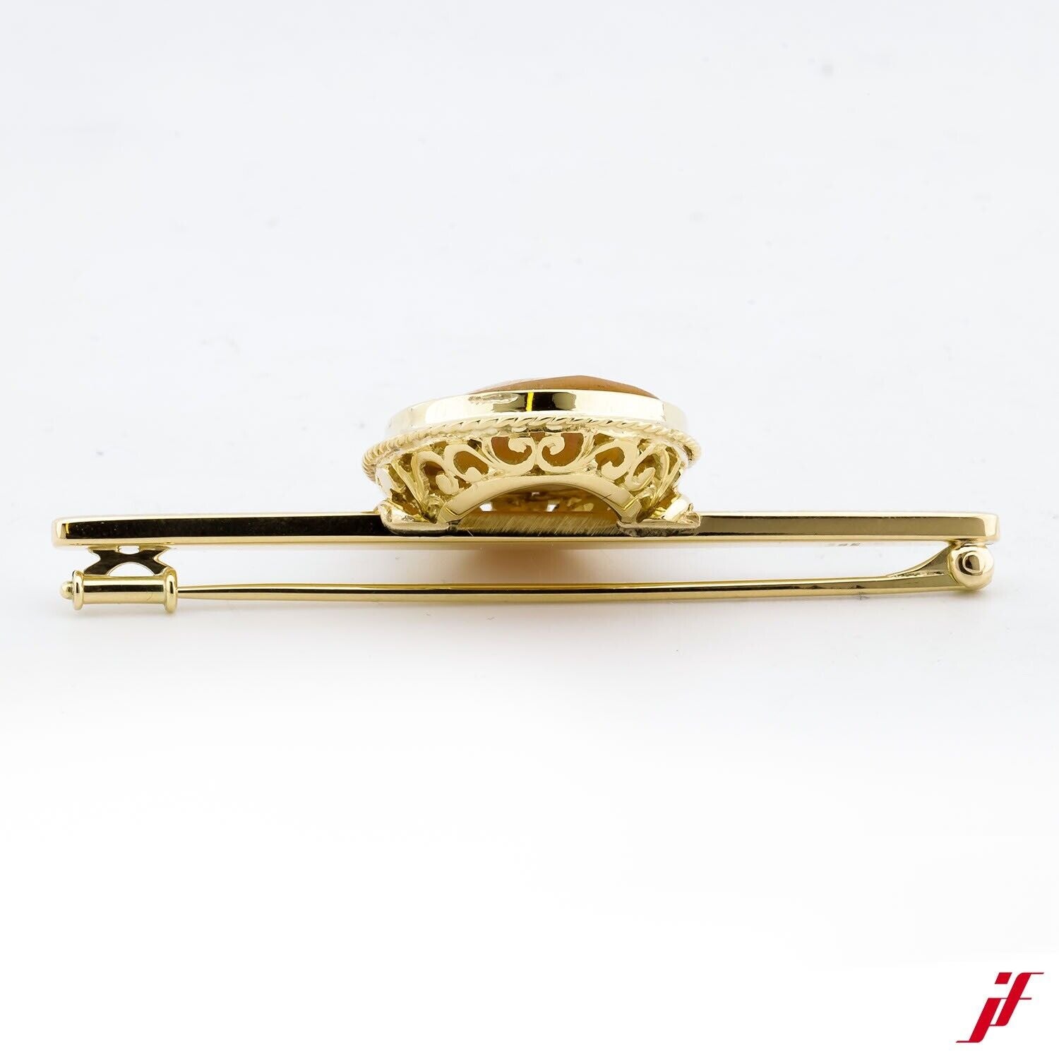 Brosche Muschelgemme 14K/585 Gelbgold - Wert 2.900€