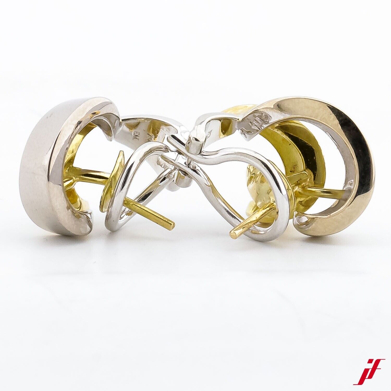 Clipstecker Ohrringe 750/18K Gelbgold Weißgold - Wert 2.000 €
