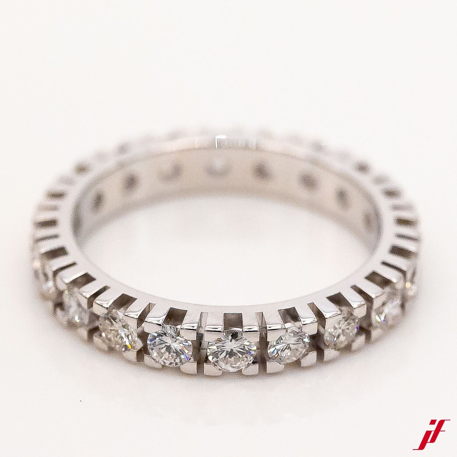 Memoire Ring 585/14K Weißgold Diamanten Brillanten 1,16ct Gr.54 - Wert 3.800€