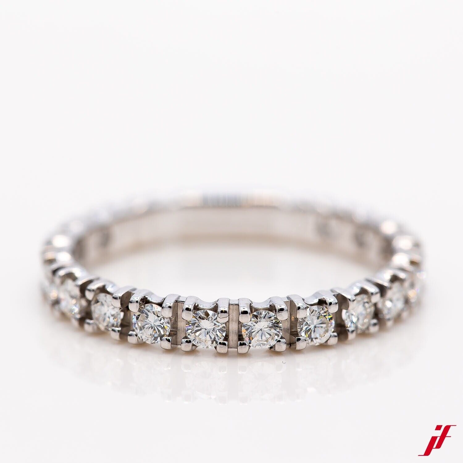 Memoire Ring 585/14K Weißgold 20 Diamanten Brillanten 1,0 ct - Wert 4.000€
