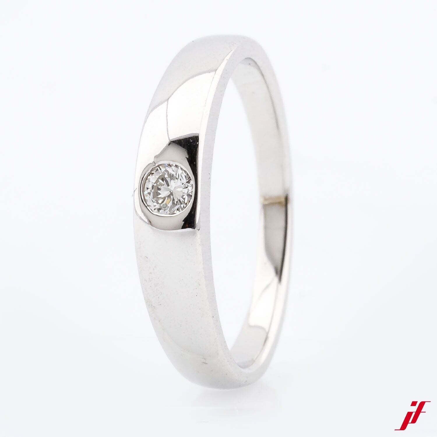 Solitärring Damenring 585/14K Weißgold 1 Diamant 0,10ct - Wert 1.000€
