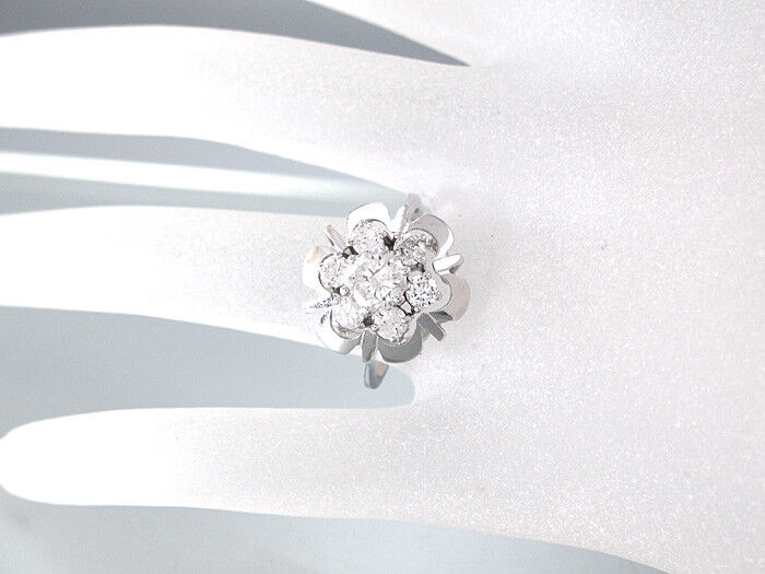 Damenring/Ring ca. 1,35 ct TW-SI Diamantbesatz - 590 Weißgold - Größe 54 - 4,6 g