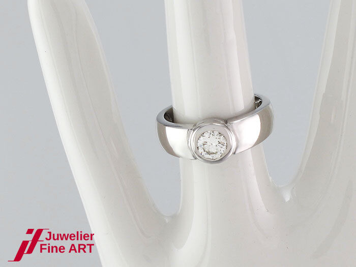 Solitärring 14K/585 Weißgold - Diamant 0,50 ct H/IF - 5,8 g - Gr. 54
