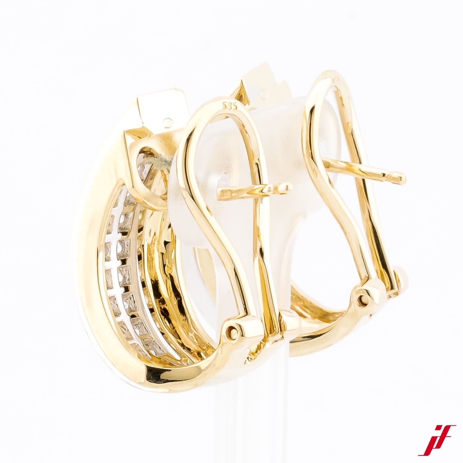 Ohrschmuck Creolen 750/18K Gelbgold 32 Brillanten - Wert 2400€