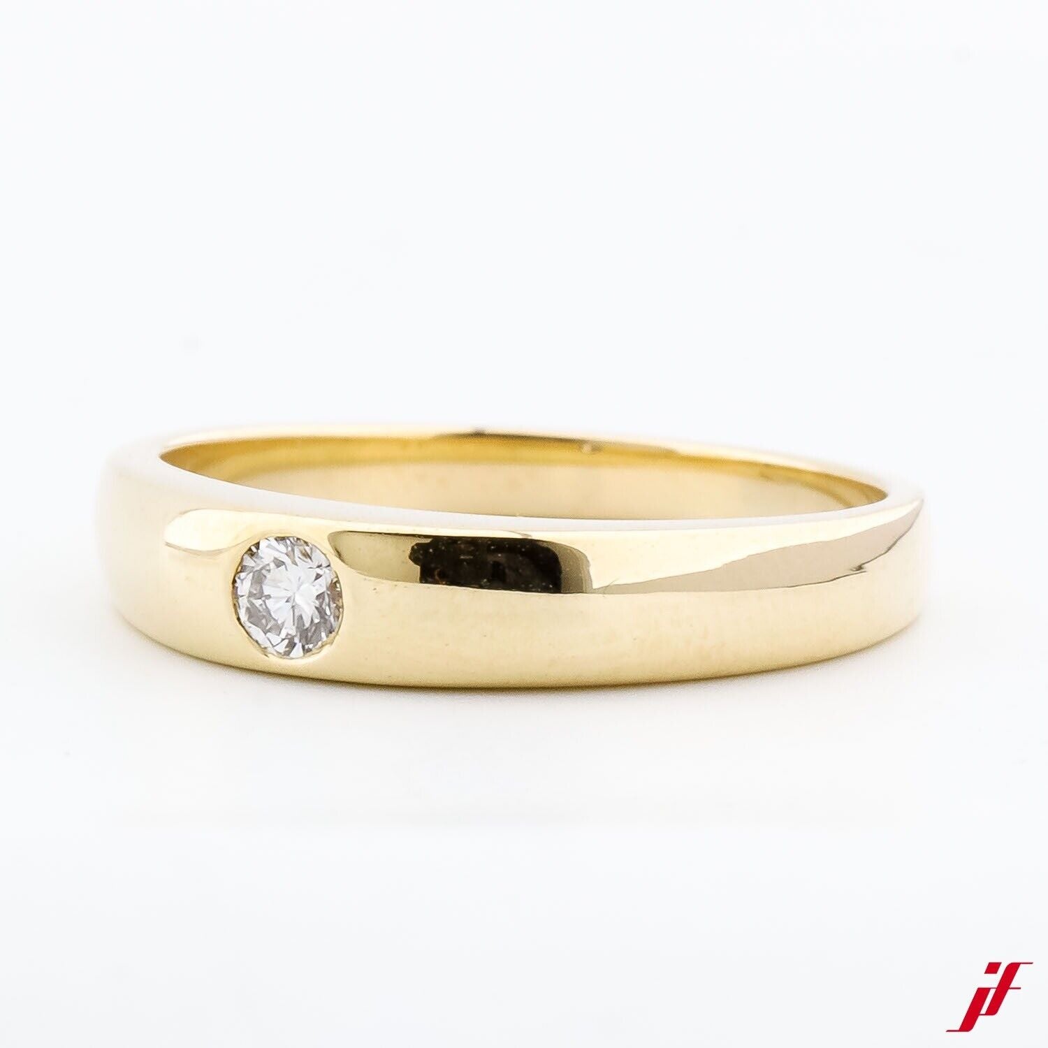 Solitärring 585/14K Gelbgold 1 Diamant Brillant ca. 0,10ct - Wert 800€