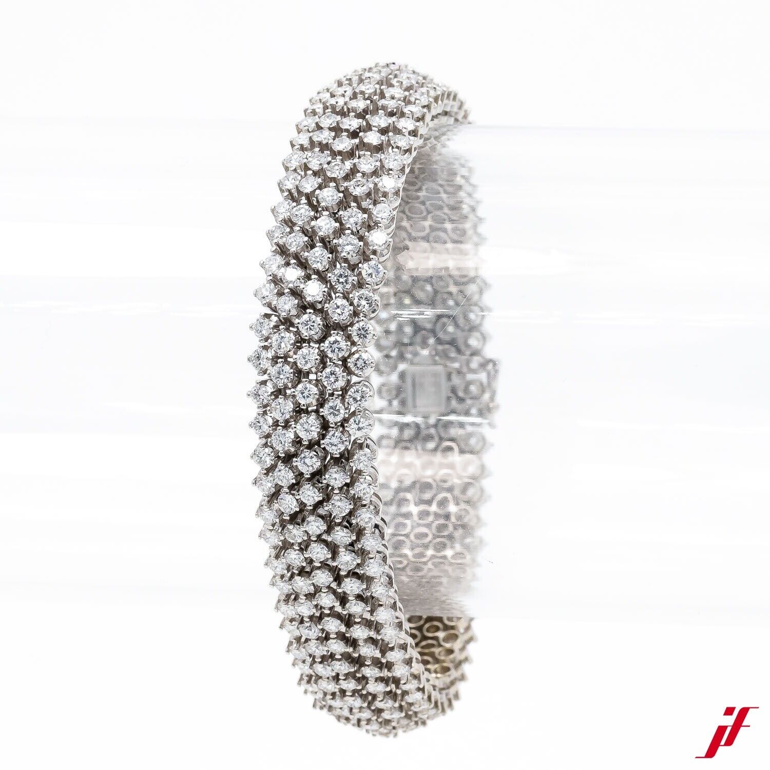 Tennisarmband 750/18K Weißgold Diamanten Brillanten 19,3ct - Wert 48.000€