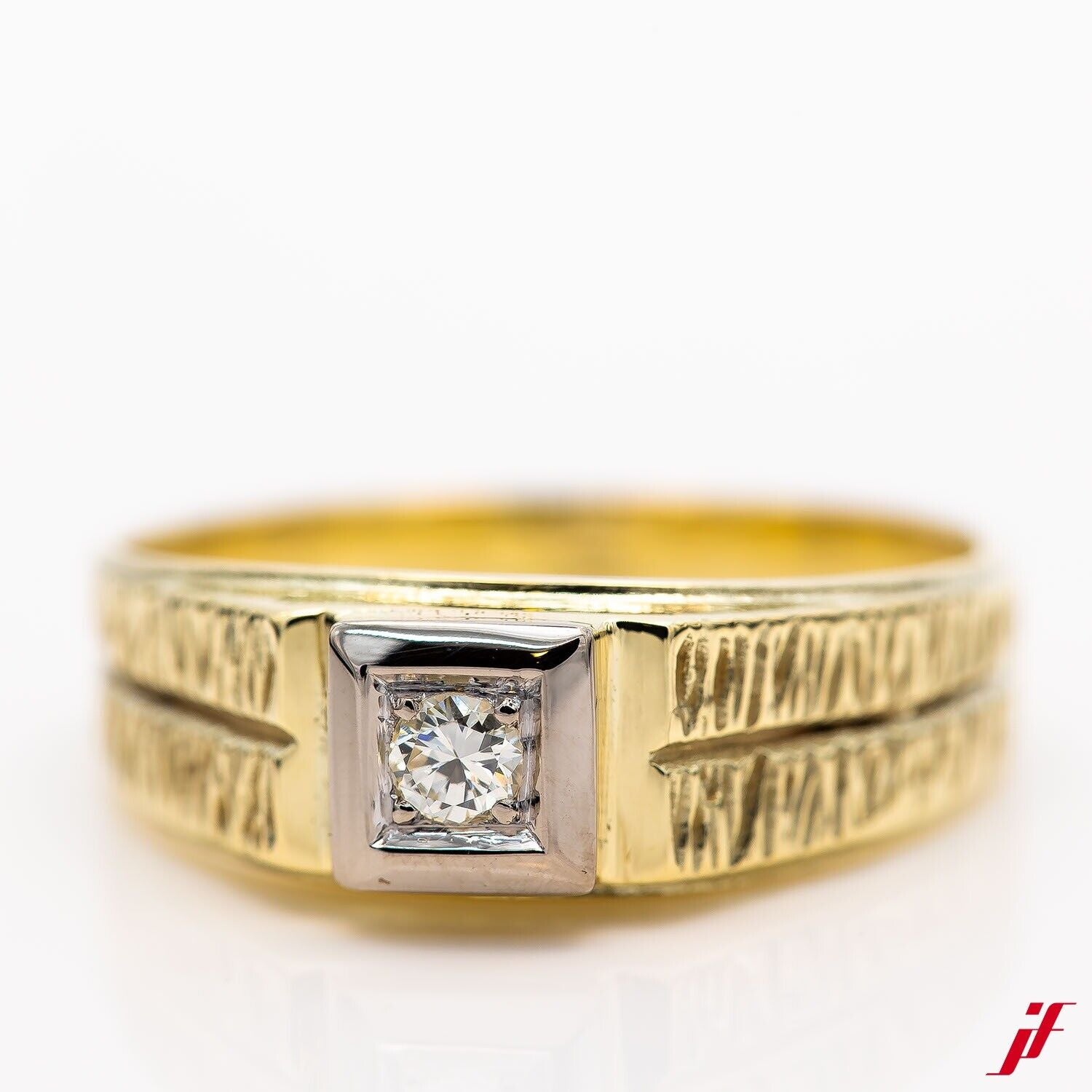 Ring 585/14K Gelbgold Diamant Brillant 0,15ct - Wert 2.000€