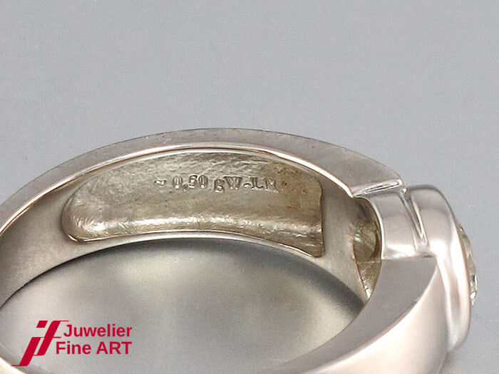 Solitärring 14K/585 Weißgold - Diamant 0,50 ct H/IF - 5,8 g - Gr. 54
