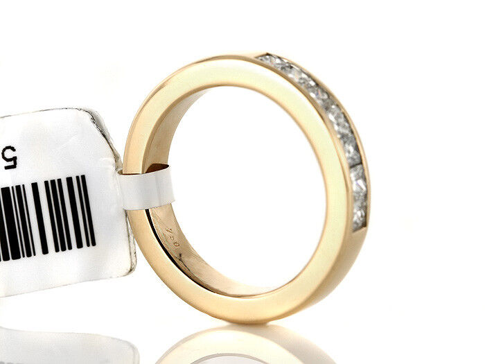 Ring Diamantring 750/18K Gelbgold Diamanten Princess Prinzess Gr. 54