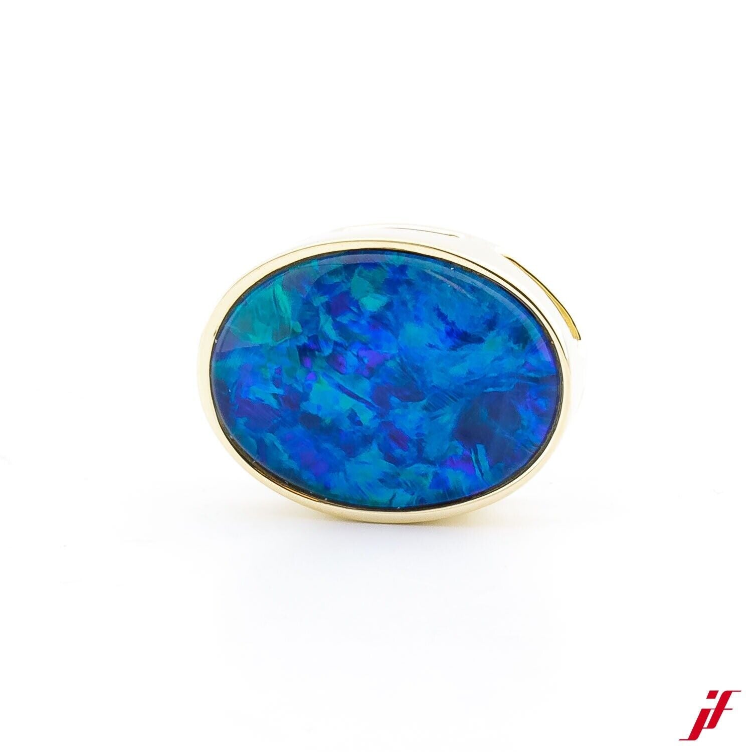 Anhänger Läufer 14K Gelbgold Opal - Wert 1.600€
