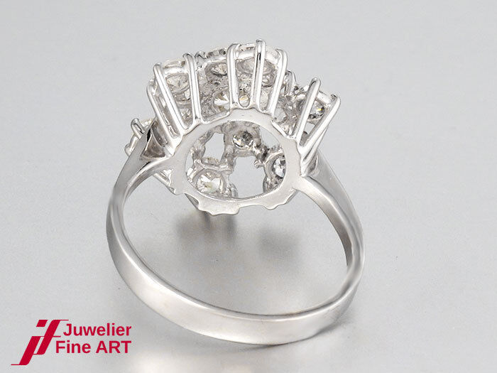 Ring - 14K/585 Weißgold - Brillanten gesamt ca. 2ct. TW/SI - 4,2g - Gr. 55
