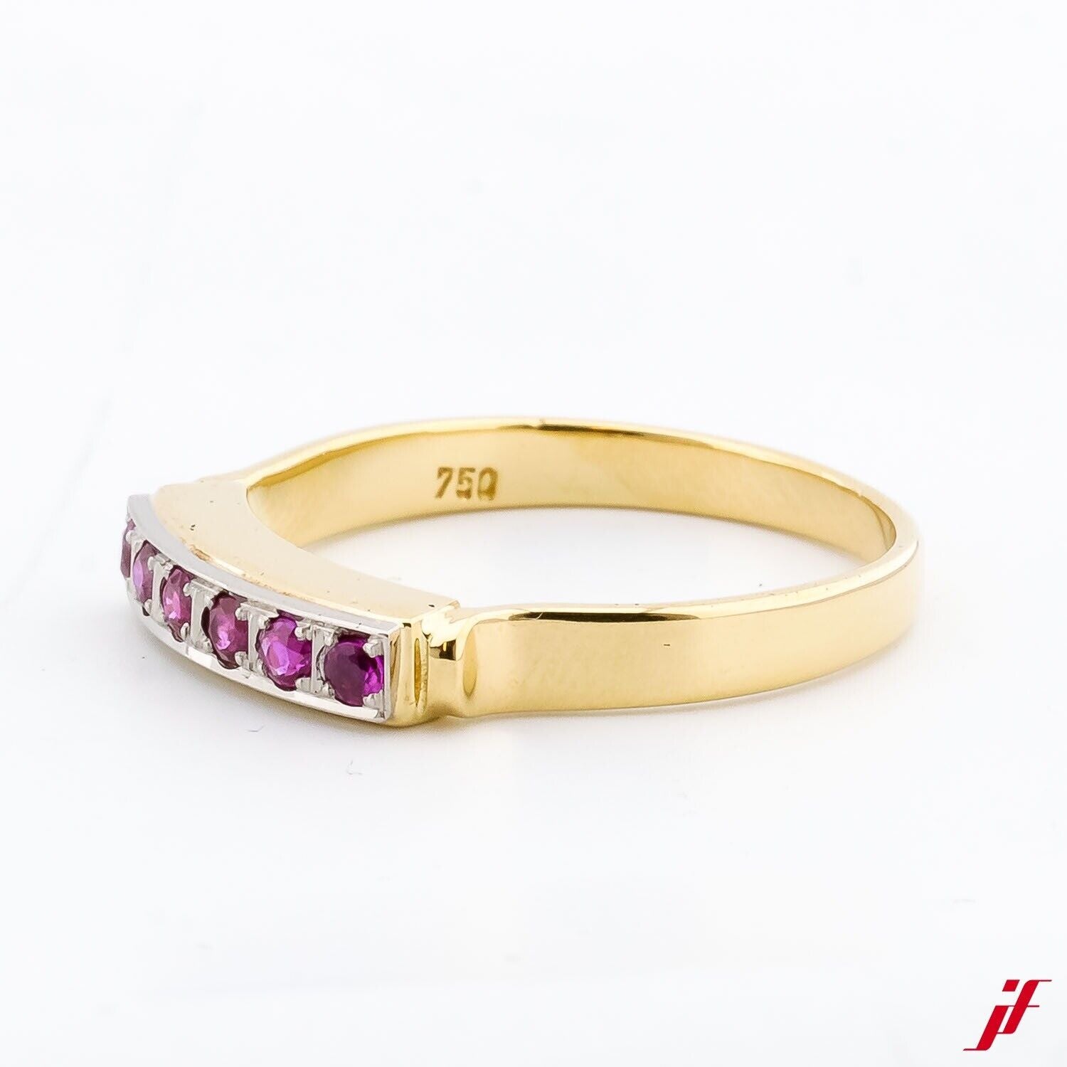 Ring 18K Gelbgold 6 Rubin zus. ca. 0,20 ct - Wert 800€