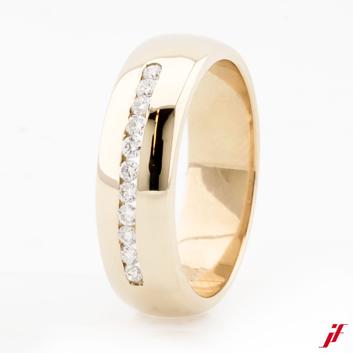 Ring 14K Gelbgold 11 Brillanten ca. 0,25 ct W/si1 Wert 1.100,- € * 56,5