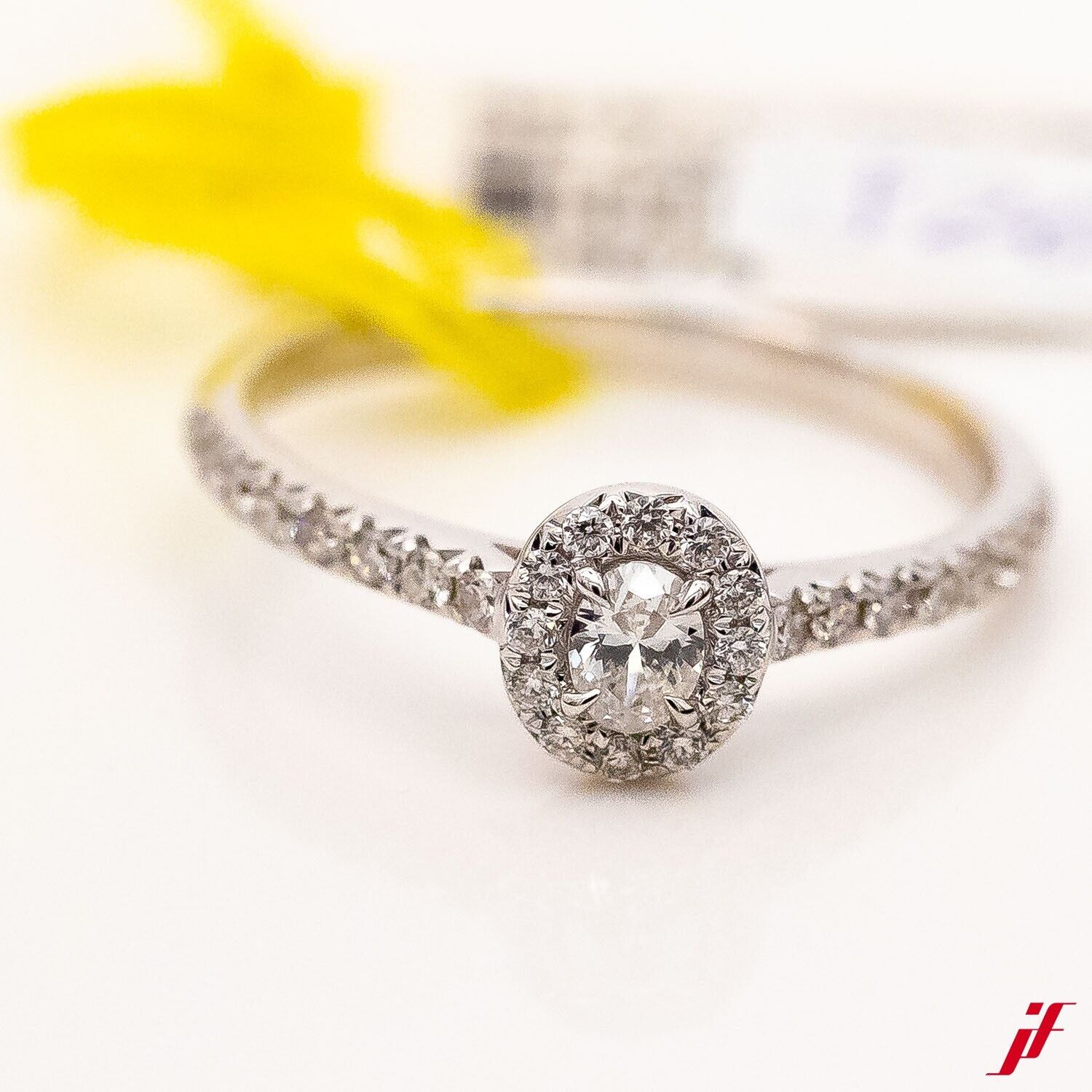 Ring 750/18K Weißgold 2 Diamanten Brillanten 0,4152ct TW/VS Gr.54 - Wert 3200€