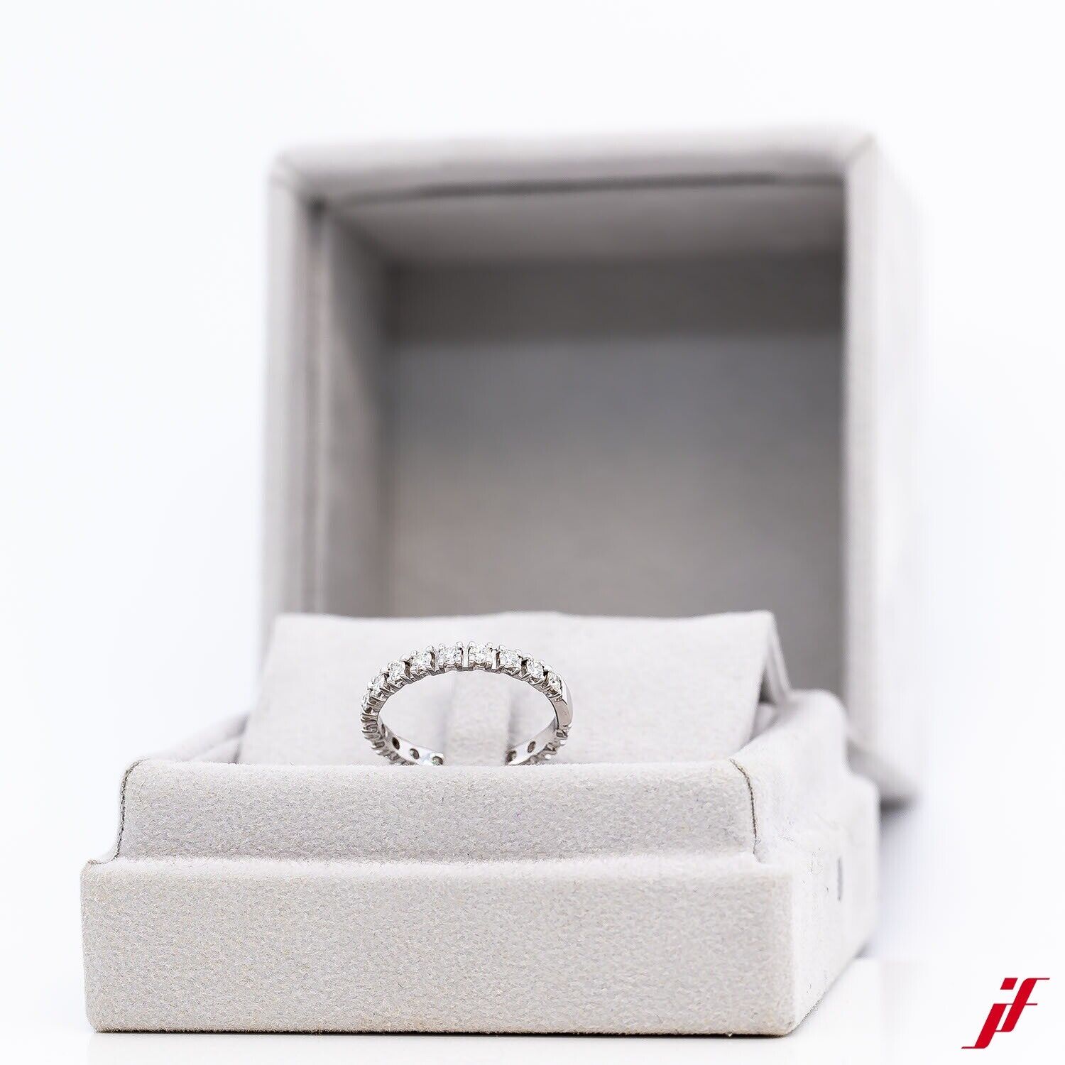 Memoire Ring 585/14K Weißgold 20 Diamanten Brillanten 1,0 ct - Wert 4.000€