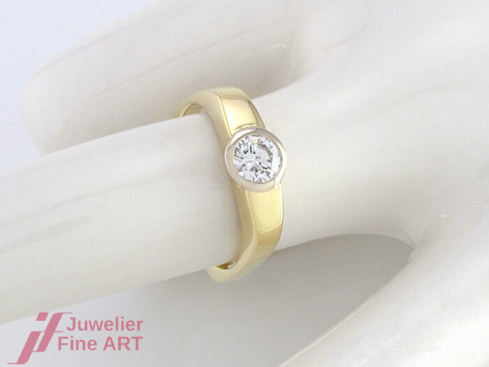 Diamant-Solitärring ca. 0,60 ct lg-VSI - 585/14K Gold - 5,5 g - Gr. 58