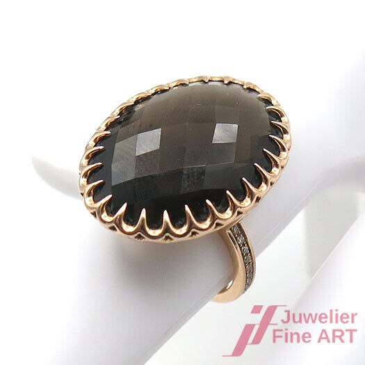 Authentic designed by Ivanka Trump: Ring 18K RG 1 Rauchquarz 24 Brill. 0,30 ct