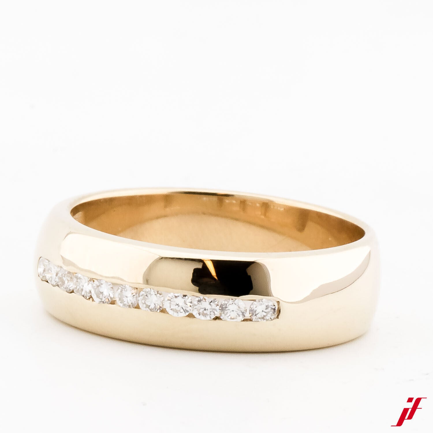 Ring 14K Gelbgold 11 Brillanten ca. 0,25 ct W/si1 Wert 1.100,- € * 56,5