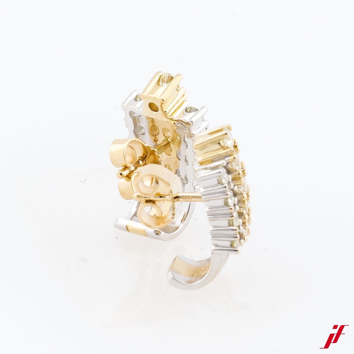 Ohrschmuck Ohrstecker 585/14K Weißgold Gelbgold Diamanten - Wert 3.400€