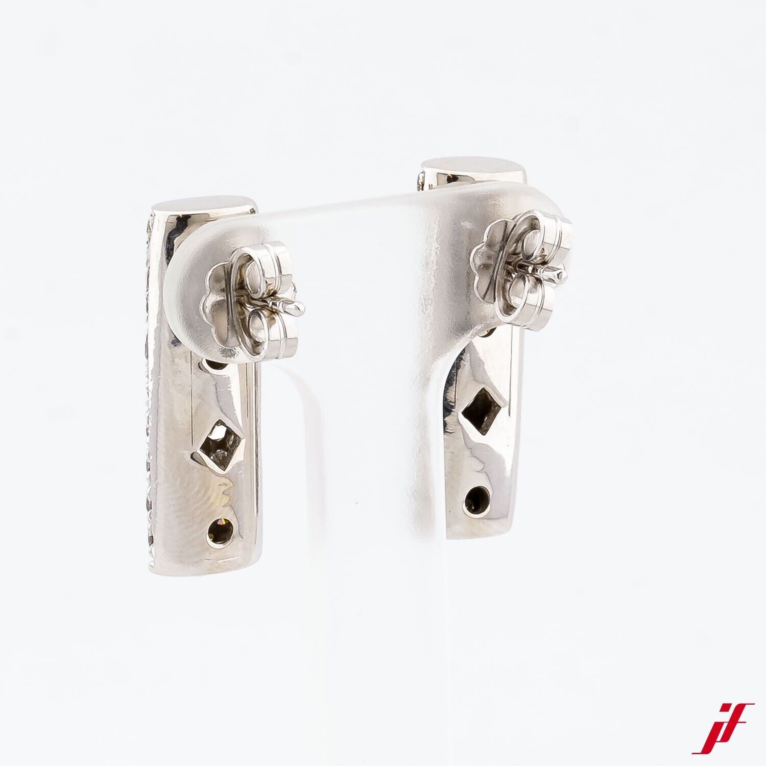 Ohrstecker 18K Weißgold Weiße+Champanger Brillanten ca. 2,0ct - Wert 4.900€
