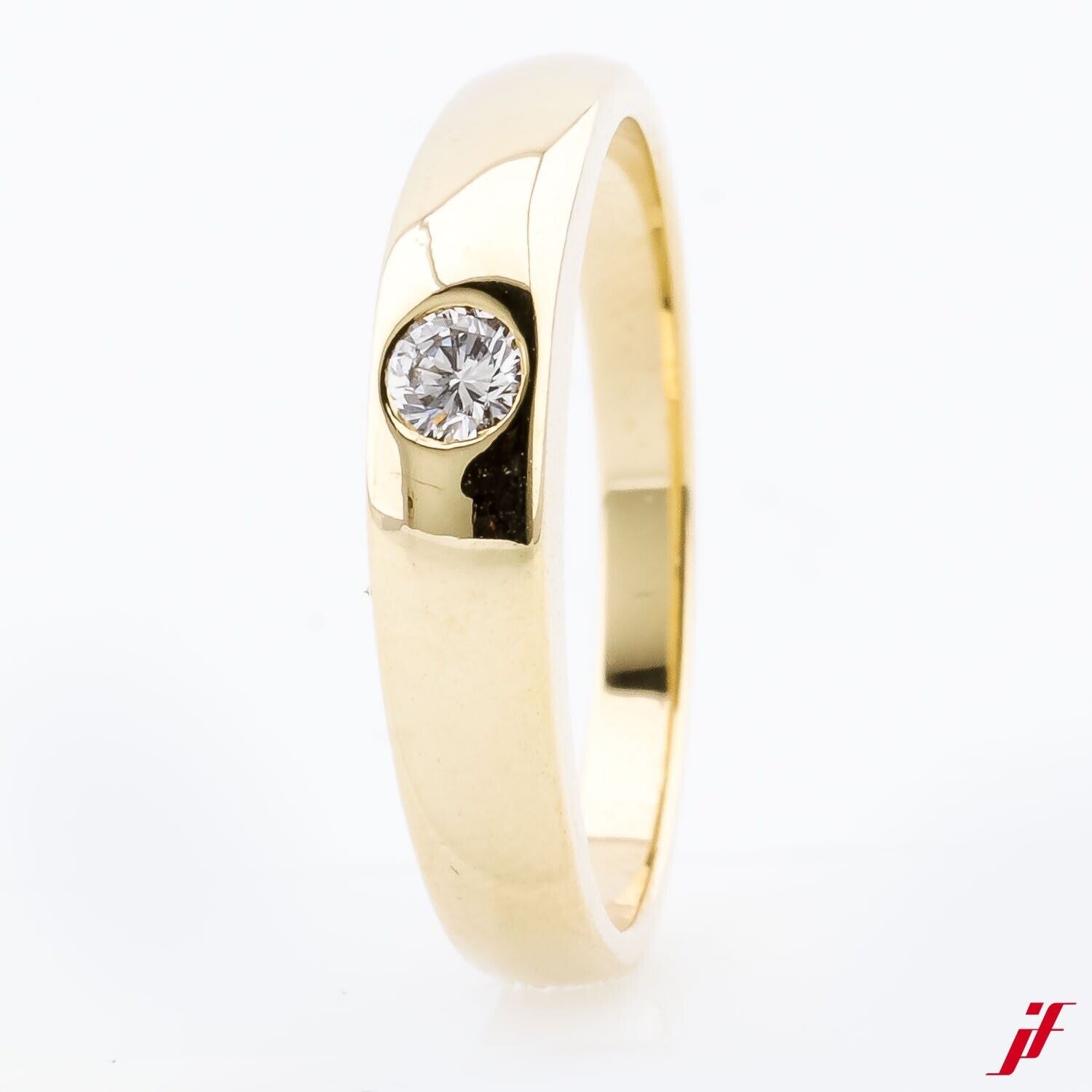 Solitärring 585/14K Gelbgold 1 Diamant Brillant ca. 0,10ct - Wert 800€