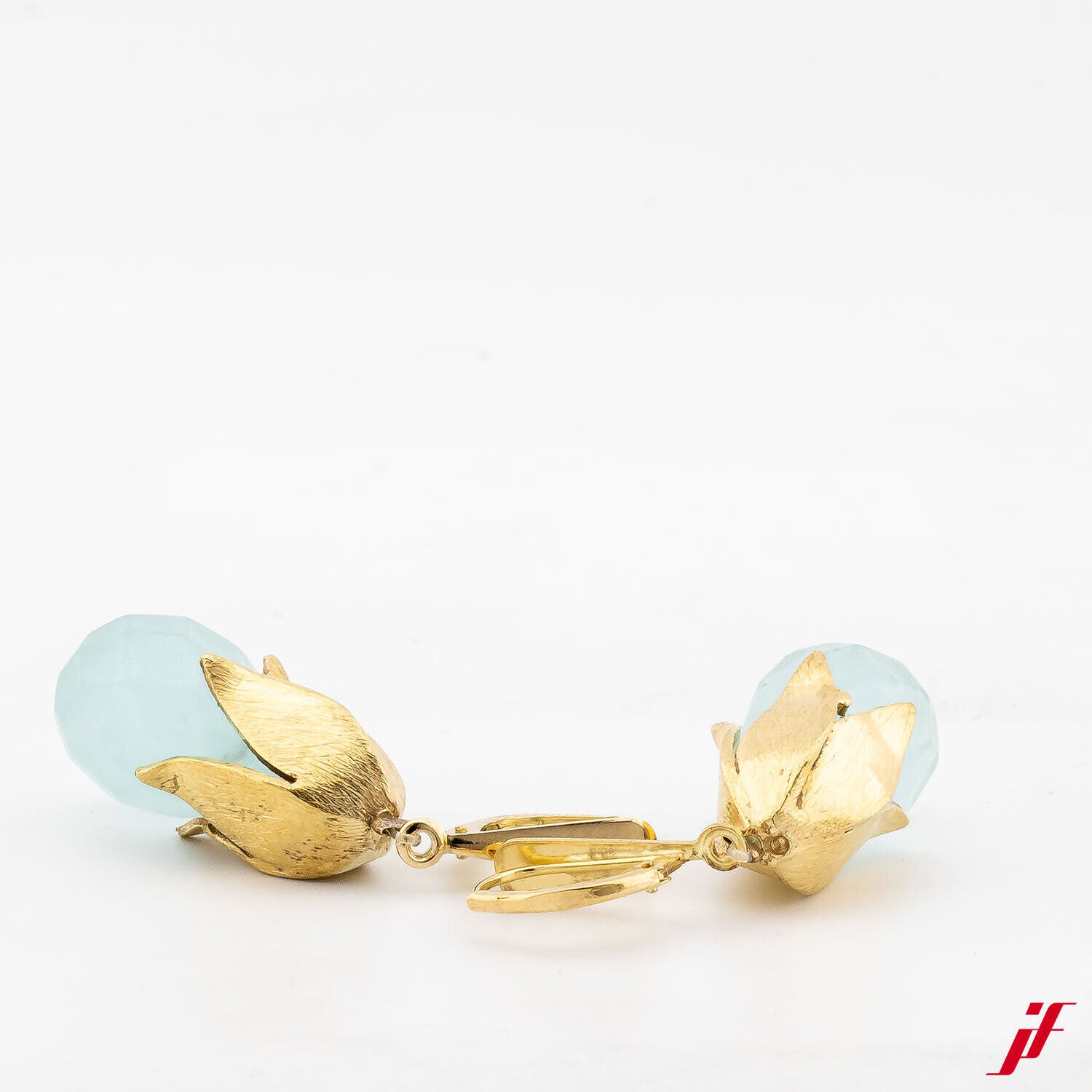 Ohrhänger 750/18K - 333/8K Gelbgold 2 Aquamarine