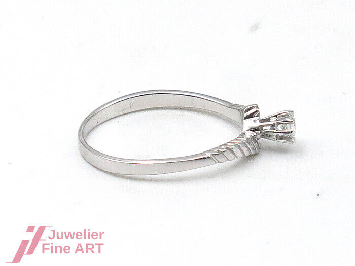 Memoirering - 14K/585 Weißgold - Brill. zus. 0,15 ct W/si - 2,8 g - Gr. 62