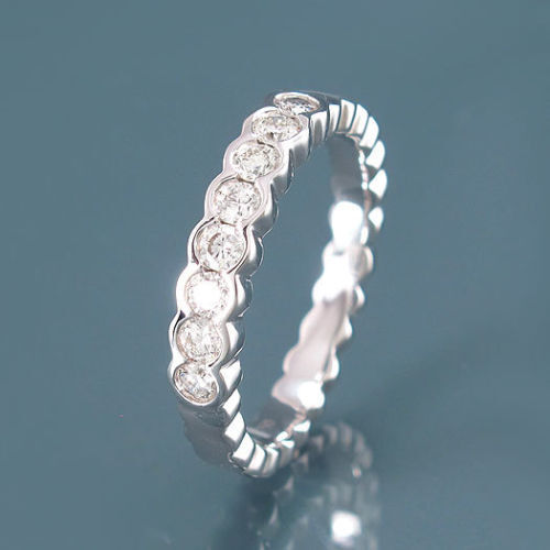 Ring Diamantring Größe 56 750/18K Weißgold Diamanten Brillanten Neu