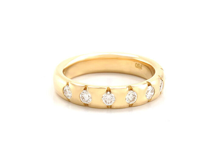 Ring mit 7 Brillanten ca.0,55 ct - TW-VSI - in 18K Gelbgold - 7,35 g