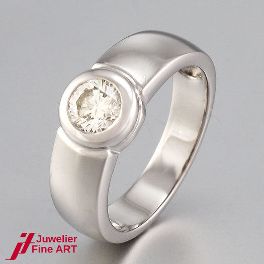 Solitärring 14K/585 Weißgold - Diamant 0,50 ct H/IF - 5,8 g - Gr. 54