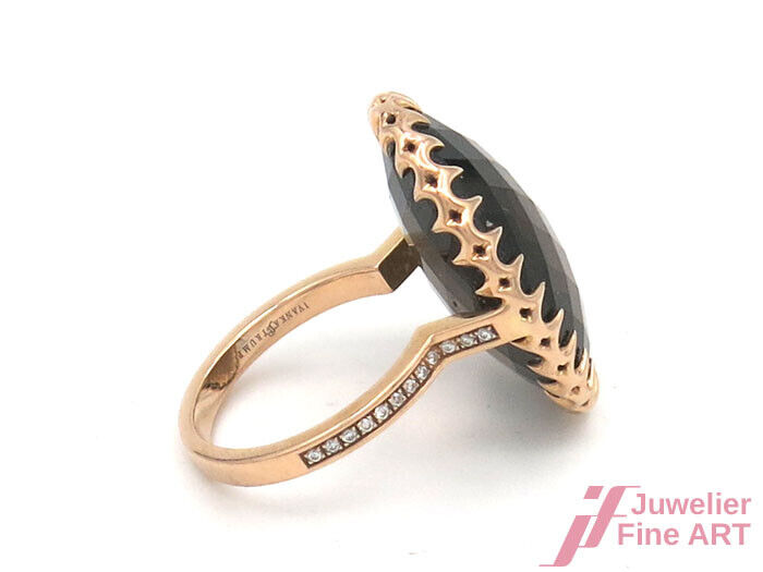 Authentic designed by Ivanka Trump: Ring 18K RG 1 Rauchquarz 24 Brill. 0,30 ct