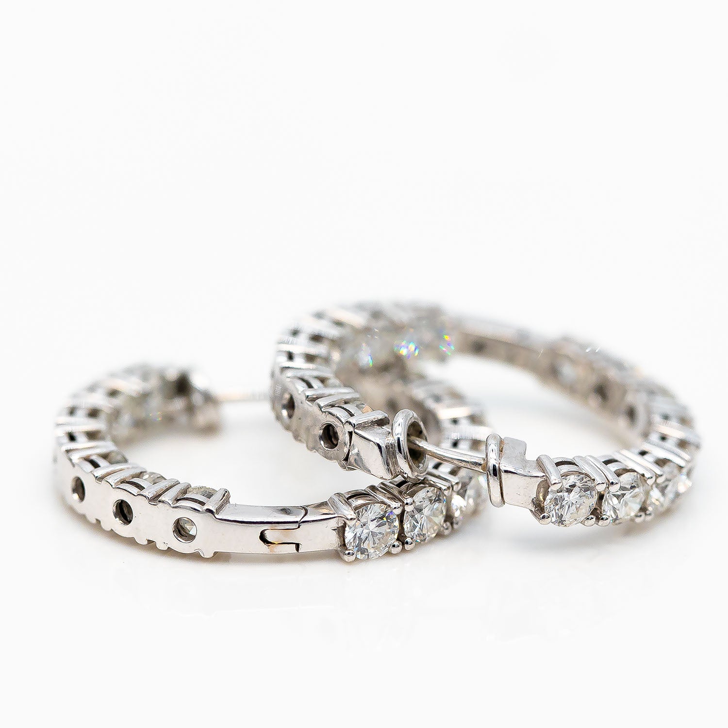 Creolen 750/18K Weißgold Diamant 5,4ct G/VS - Wert 26.000€