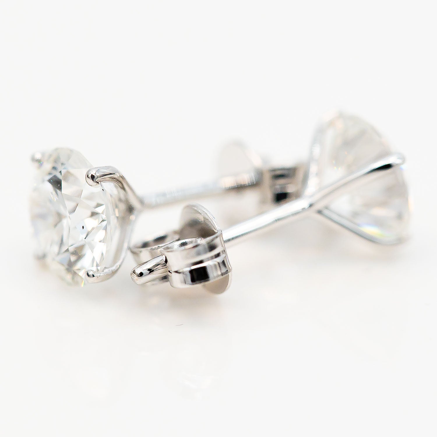 Ohrstecker 750/18K Weißgold CVD Diamant 1,55ct+1,55ct E/VVS - Wert 10.000€