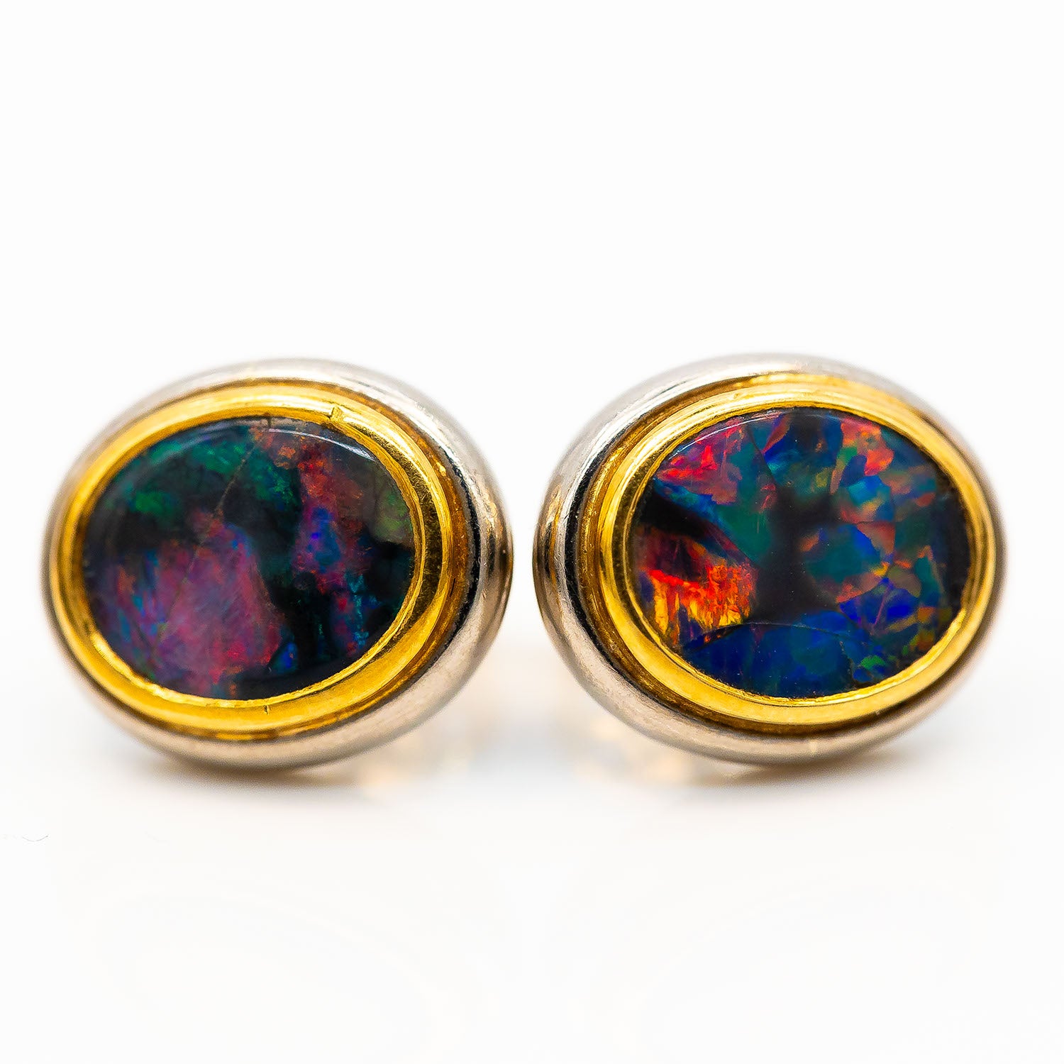 Ohrstecker 750/18K Gelbgold Opal - Wert 2.600€