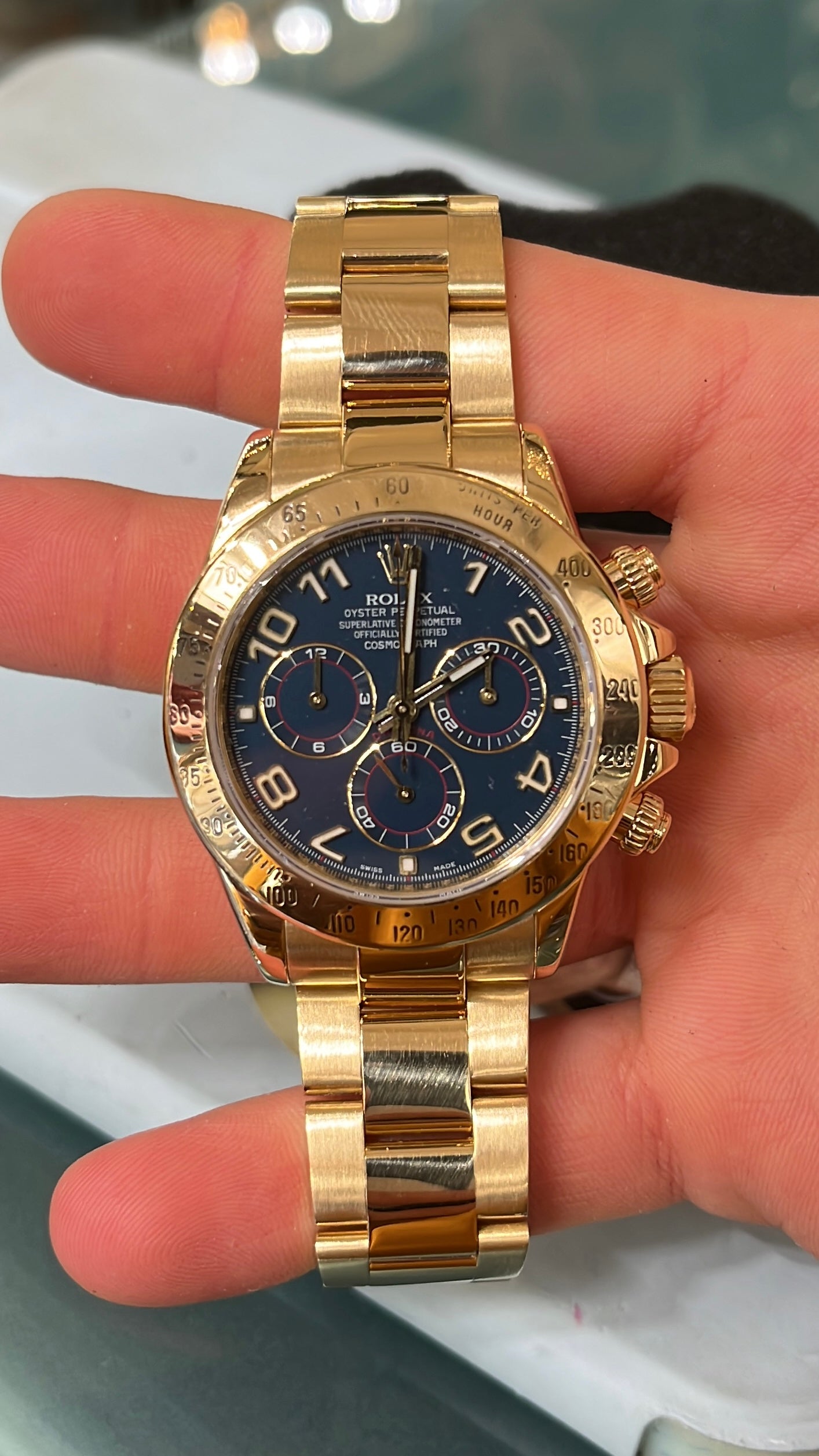 Rolex Daytona 116528 Fullset 2011 Blue Racing Dial