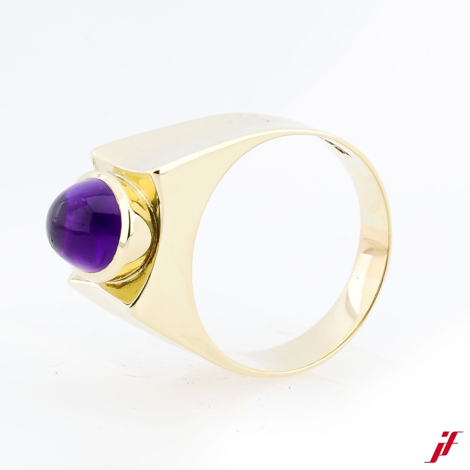 Ring Bandring 585/14K Gelbgold 1 Amethyst ca. 1,30 ct - Wert 1000€