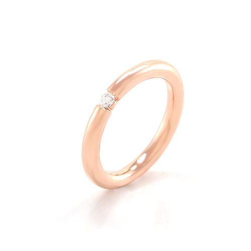 Ring Solitär Verlobung Antrag Größe 54  750/18K Roségold Diamant Brillant Neu