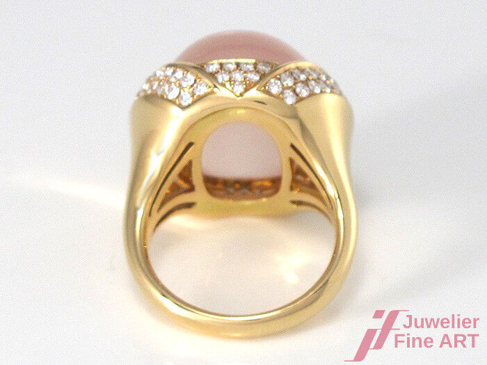 Ring Größe 54 Rotgold Diamanten Brillanten 1 Rosenquarz Neu