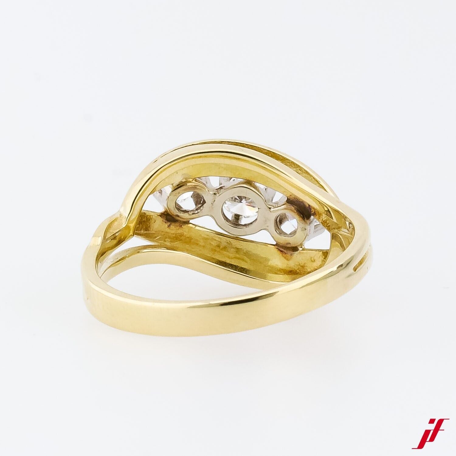 Ring 585/14K Gelbgold Weißgold Diamanten Brillanten 0,35ct - Wert 1700€