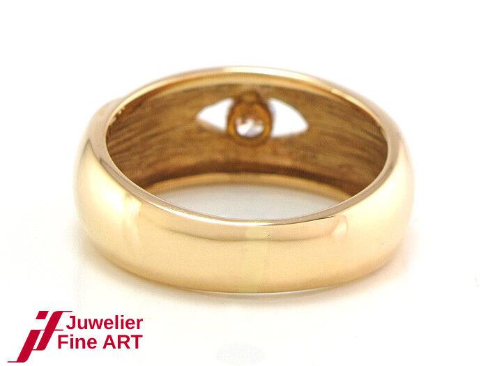 Solitärring 585/14K Gelbgold - Brillant ca. 0,18 ct TW-SI - 5,8 g - Gr. 52,5