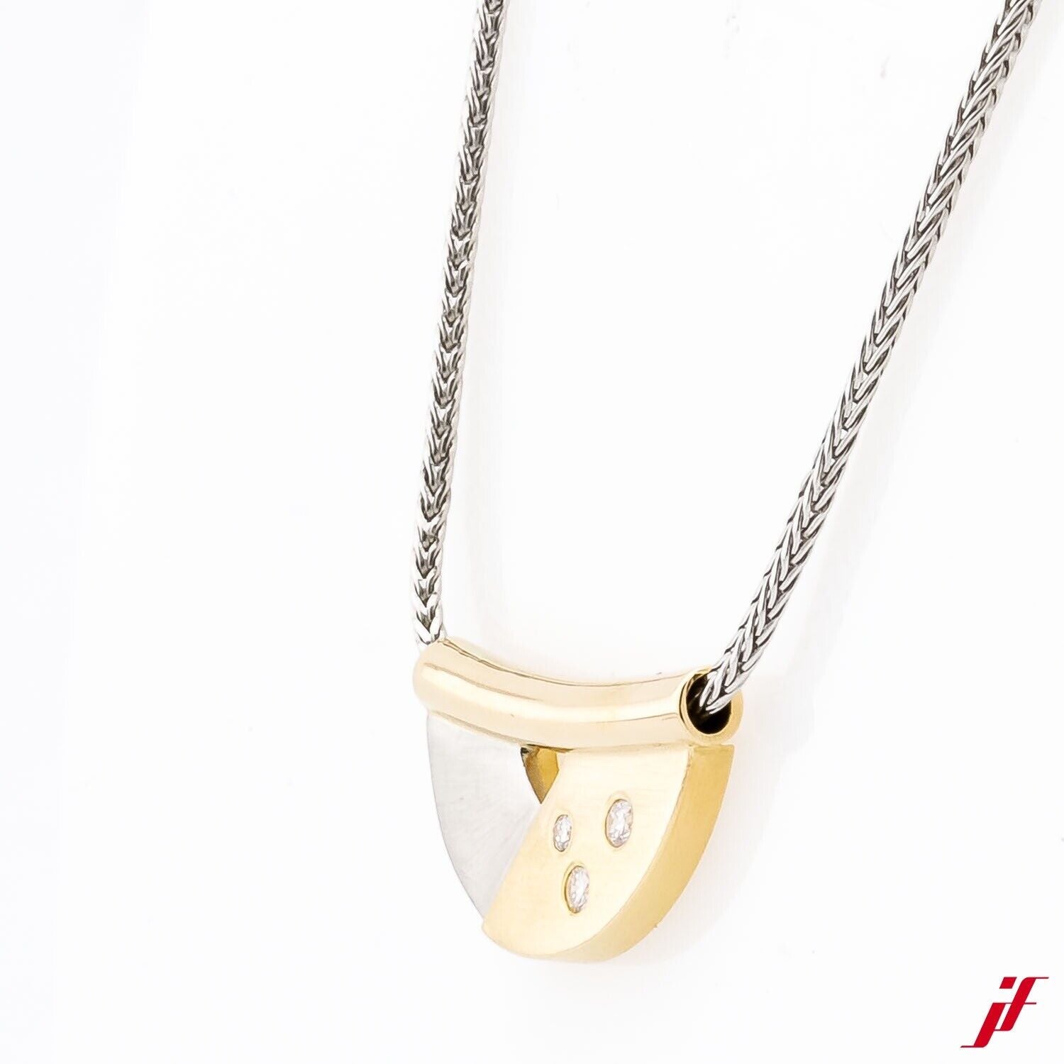 Halskette Collier 750/18K Gelbgold 950 Platin Diamanten Billanten - Wert 2.500€