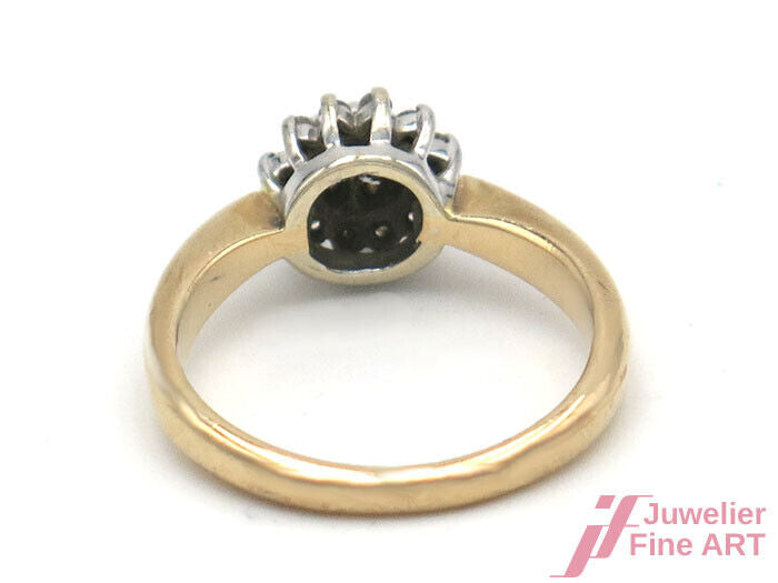 RING - 14K/585 GG/WG - Brillanten zus ca. 0,30 ct W/si - 4,4 g - Gr. 54